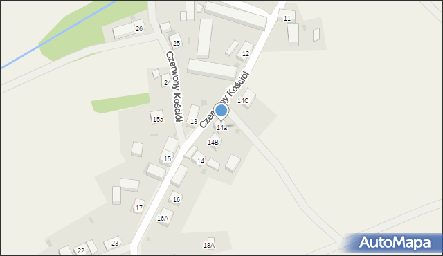 Czerwony Kościół, Czerwony Kościół, 14a, mapa Czerwony Kościół