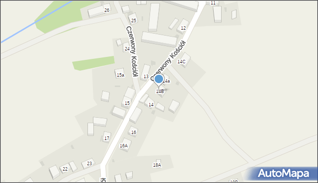 Czerwony Kościół, Czerwony Kościół, 14B, mapa Czerwony Kościół