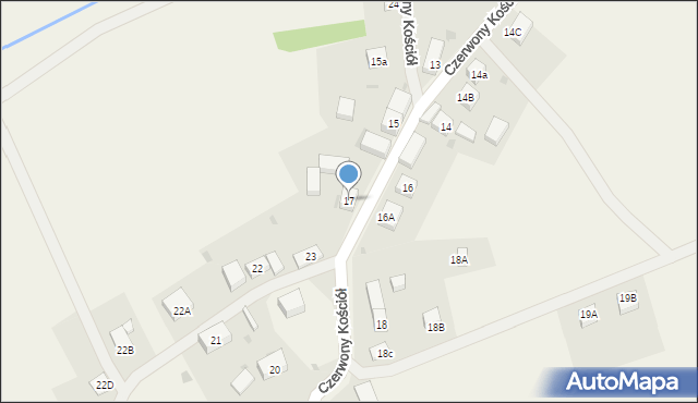 Czerwony Kościół, Czerwony Kościół, 17, mapa Czerwony Kościół