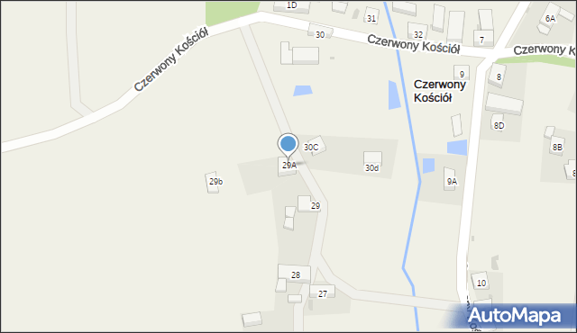 Czerwony Kościół, Czerwony Kościół, 29A, mapa Czerwony Kościół