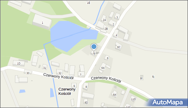 Czerwony Kościół, Czerwony Kościół, 5, mapa Czerwony Kościół