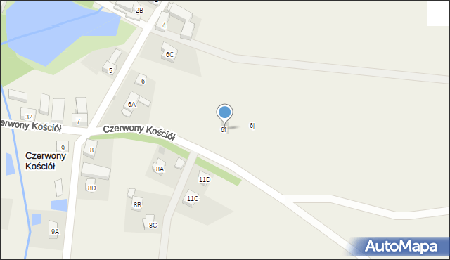 Czerwony Kościół, Czerwony Kościół, 6f, mapa Czerwony Kościół
