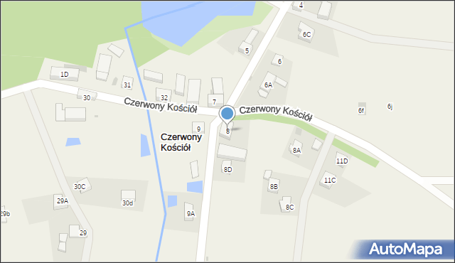 Czerwony Kościół, Czerwony Kościół, 8, mapa Czerwony Kościół