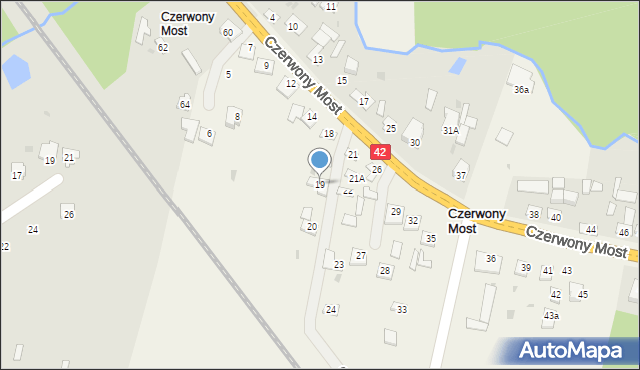 Czerwony Most, Czerwony Most, 19, mapa Czerwony Most