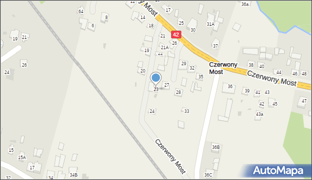 Czerwony Most, Czerwony Most, 23, mapa Czerwony Most