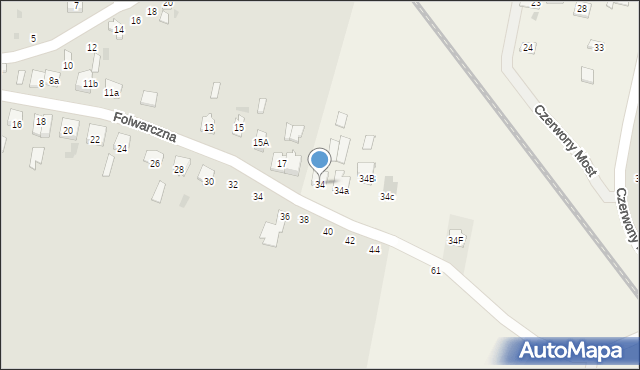 Czerwony Most, Czerwony Most, 34, mapa Czerwony Most
