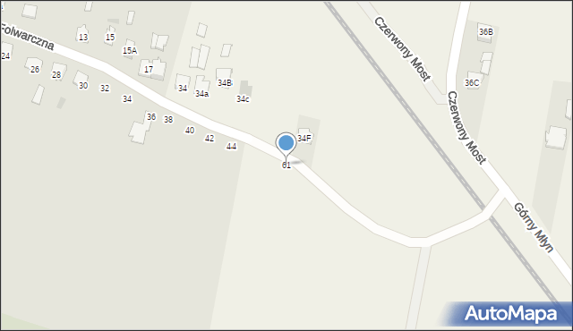 Czerwony Most, Czerwony Most, 61, mapa Czerwony Most
