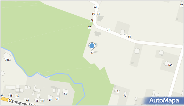 Czerwony Most, Czerwony Most, 67, mapa Czerwony Most