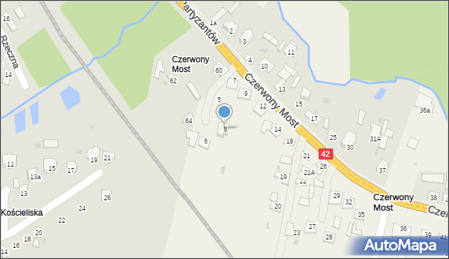 Czerwony Most, Czerwony Most, 8, mapa Czerwony Most