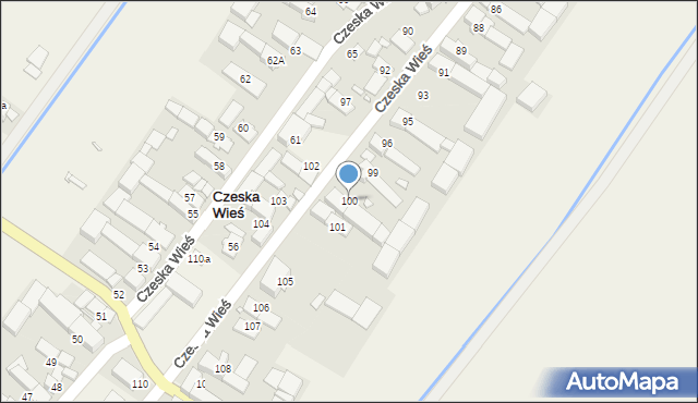 Czeska Wieś, Czeska Wieś, 100, mapa Czeska Wieś