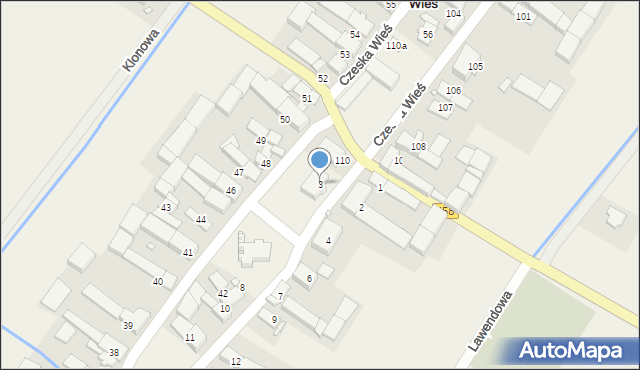 Czeska Wieś, Czeska Wieś, 3, mapa Czeska Wieś