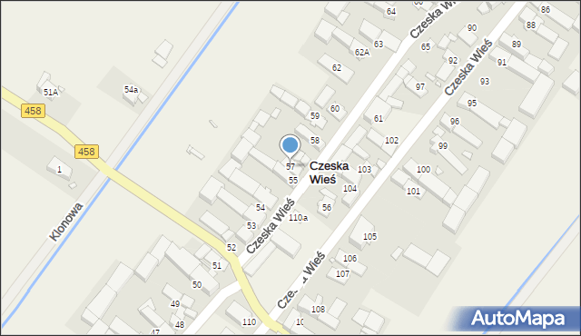 Czeska Wieś, Czeska Wieś, 57, mapa Czeska Wieś