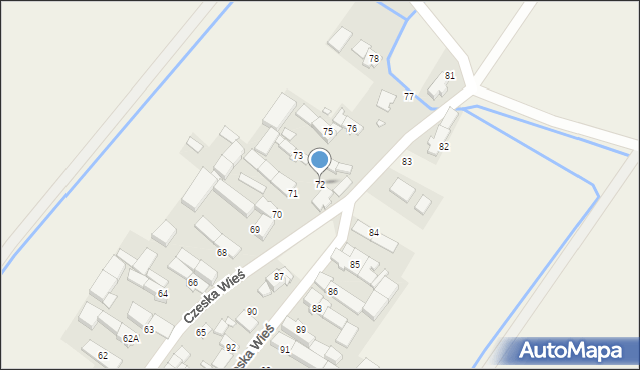 Czeska Wieś, Czeska Wieś, 72, mapa Czeska Wieś