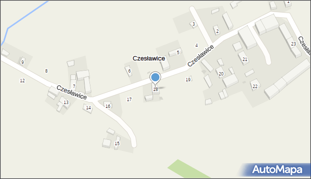 Czesławice, Czesławice, 18, mapa Czesławice