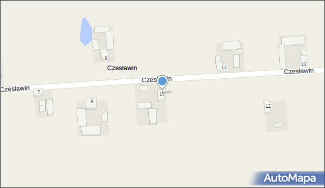 Czesławin, Czesławin, 10, mapa Czesławin