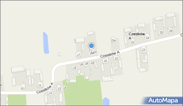 Czestków A, Czestków A, 19A, mapa Czestków A