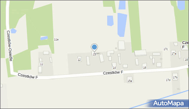 Czestków F, Czestków F, 13, mapa Czestków F