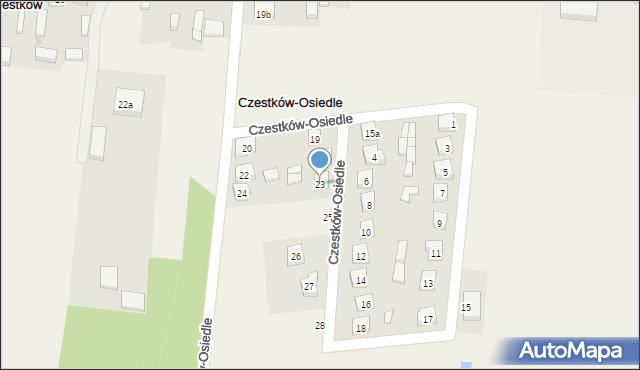 Czestków-Osiedle, Czestków-Osiedle, 23, mapa Czestków-Osiedle
