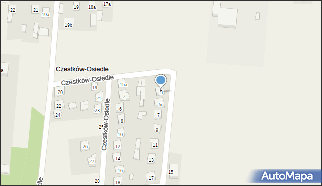 Czestków-Osiedle, Czestków-Osiedle, 3, mapa Czestków-Osiedle