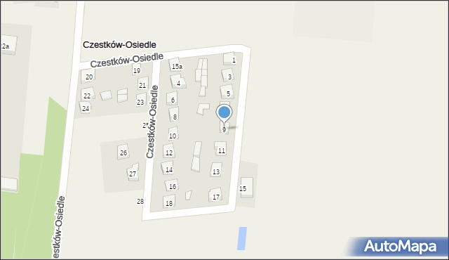 Czestków-Osiedle, Czestków-Osiedle, 9, mapa Czestków-Osiedle