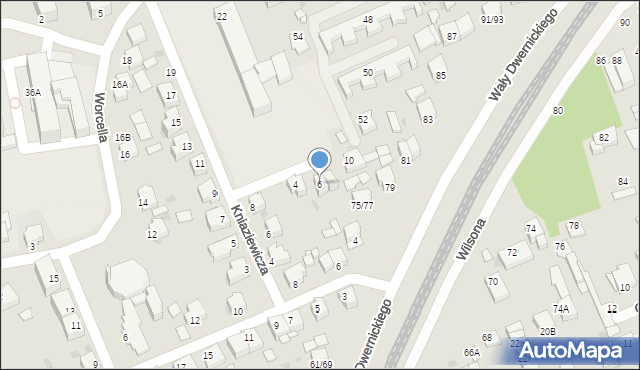 Częstochowa, Czwartaków, 6, mapa Częstochowy