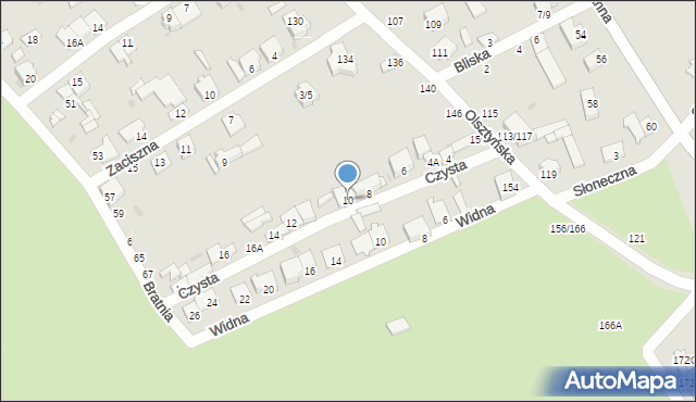 Częstochowa, Czysta, 10, mapa Częstochowy