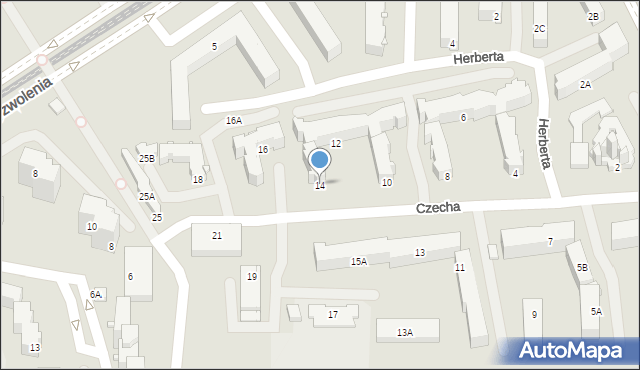 Częstochowa, Czecha Bronisława, 14, mapa Częstochowy