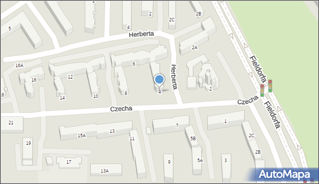 Częstochowa, Czecha Bronisława, 4, mapa Częstochowy