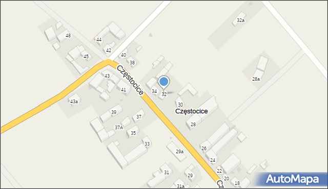 Częstocice, Częstocice, 32, mapa Częstocice