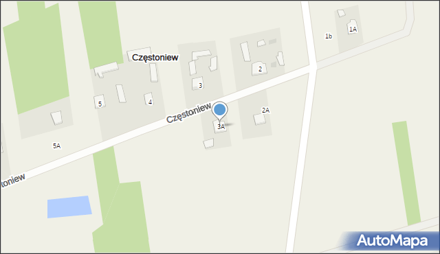 Częstoniew, Częstoniew, 3A, mapa Częstoniew