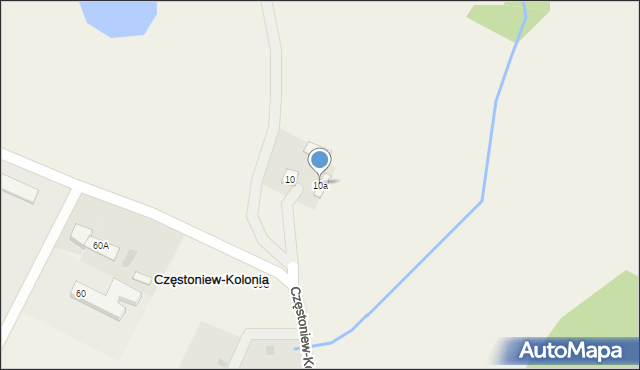 Częstoniew-Kolonia, Częstoniew-Kolonia, 10a, mapa Częstoniew-Kolonia