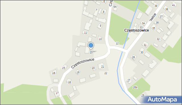 Częstoszowice, Częstoszowice, 13, mapa Częstoszowice