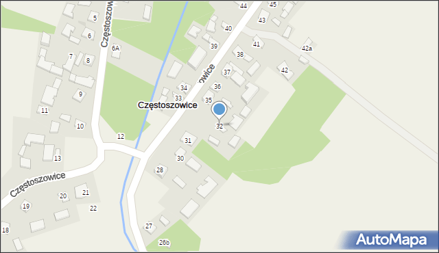 Częstoszowice, Częstoszowice, 32, mapa Częstoszowice