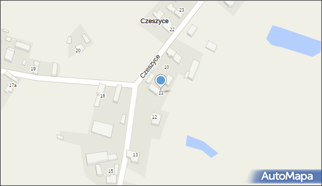 Czeszyce, Czeszyce, 11, mapa Czeszyce