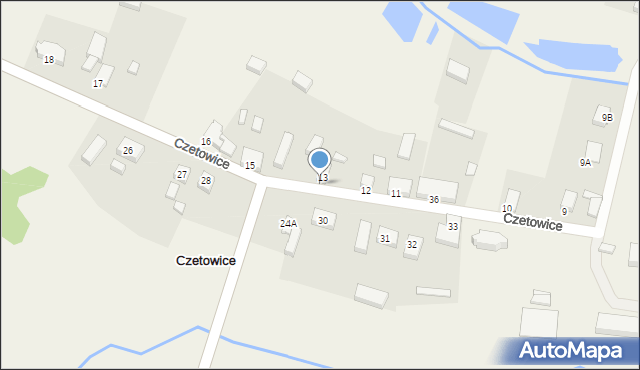 Czetowice, Czetowice, 14, mapa Czetowice