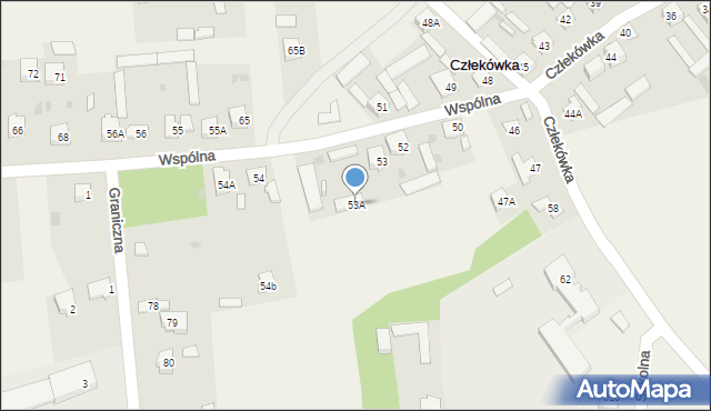 Człekówka, Człekówka, 53A, mapa Człekówka