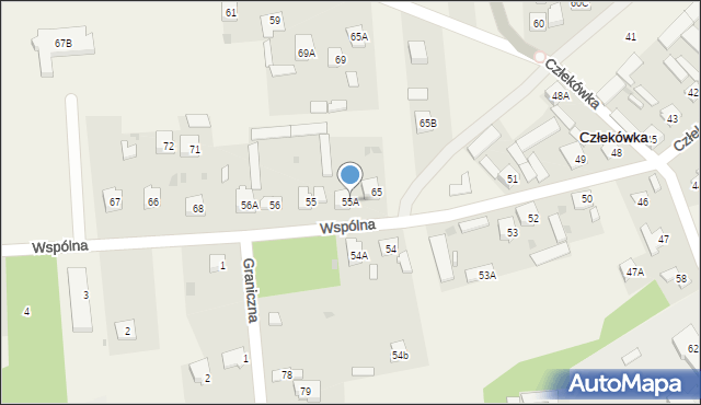Człekówka, Człekówka, 55A, mapa Człekówka