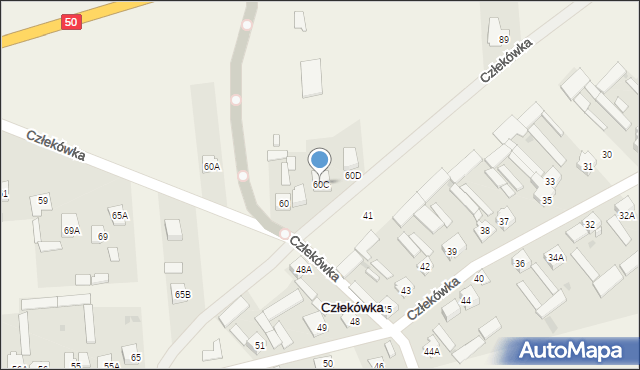 Człekówka, Człekówka, 60C, mapa Człekówka