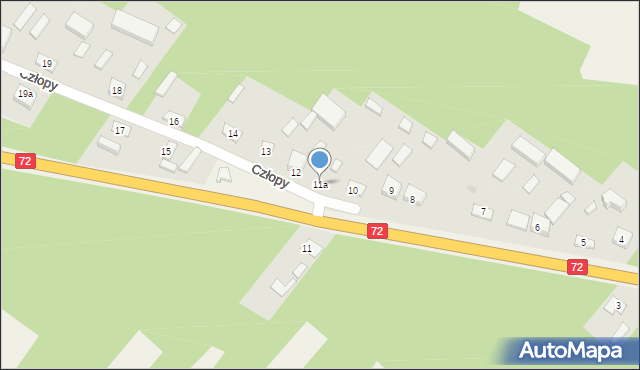 Człopy, Człopy, 11a, mapa Człopy