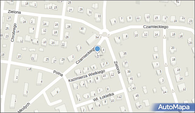 Człuchów, Czarnieckiego Stefana, hetm., 2, mapa Człuchów