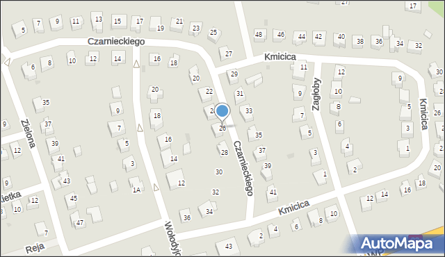 Człuchów, Czarnieckiego Stefana, hetm., 26, mapa Człuchów