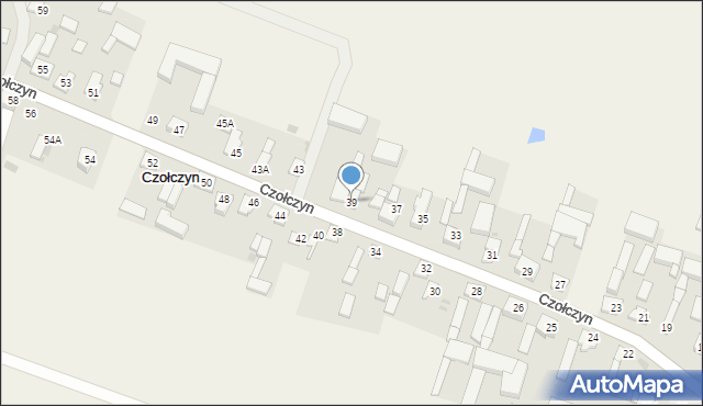 Czołczyn, Czołczyn, 39, mapa Czołczyn