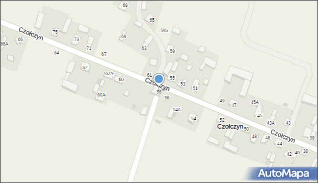 Czołczyn, Czołczyn, 58, mapa Czołczyn