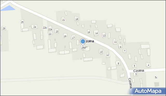 Czołna, Czołna, 15A, mapa Czołna