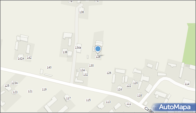 Czółna, Czółna, 128, mapa Czółna