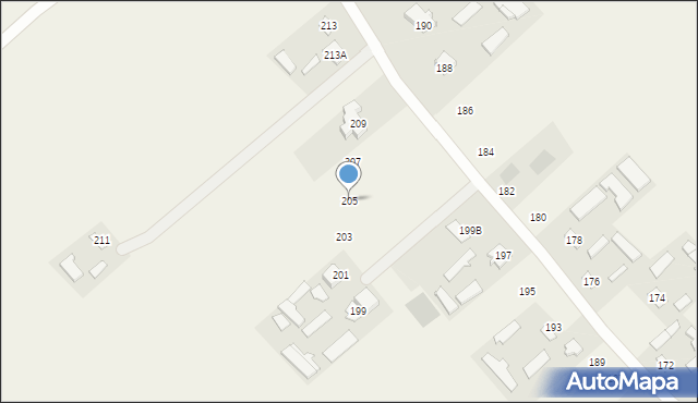 Czółna, Czółna, 205, mapa Czółna