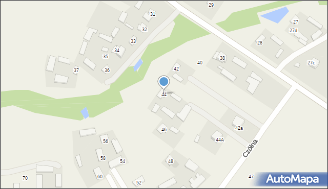 Czółna, Czółna, 44, mapa Czółna