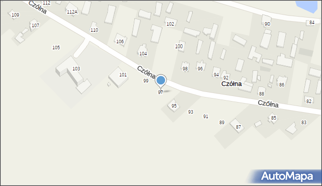 Czółna, Czółna, 97, mapa Czółna