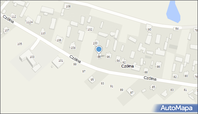 Czółna, Czółna, 98, mapa Czółna