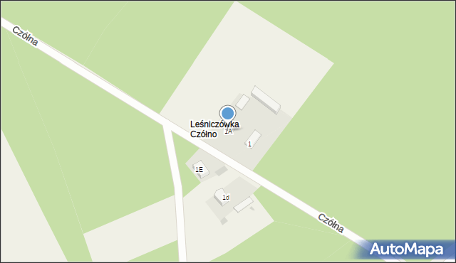 Czółna, Czółna, 1A, mapa Czółna